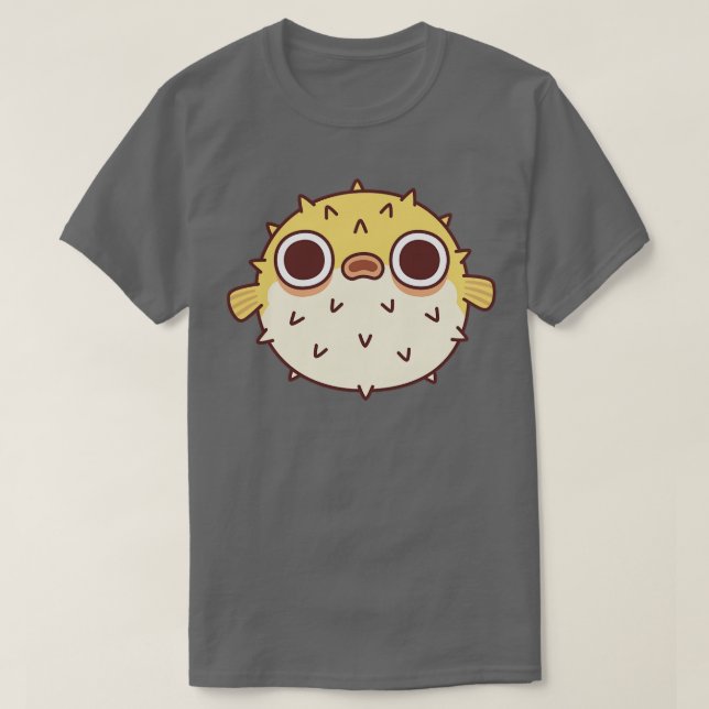Cute Puffer Fish T Shirt (Design framsida)