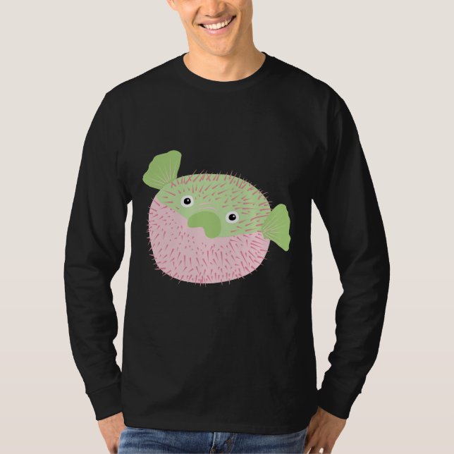 Cute Pufferfish 589 T Shirt (Framsida)