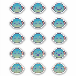 Cute Pufferfish Klistermärken