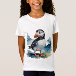Cute puffin-fågel t shirt