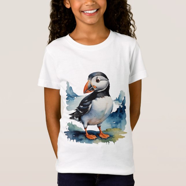 Cute puffin-fågel t shirt (Framsida)