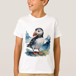 Cute puffin-fågel t shirt