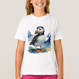 Cute puffin-fågel t shirt
