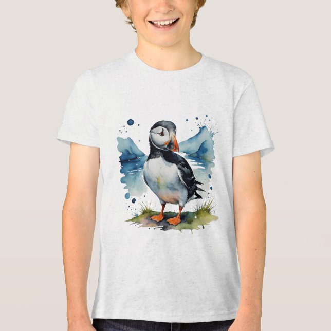 Cute puffin-fågel t shirt (Framsida)