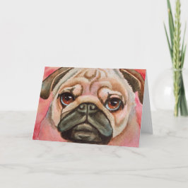 Cute Pug Ansikte Meddelande