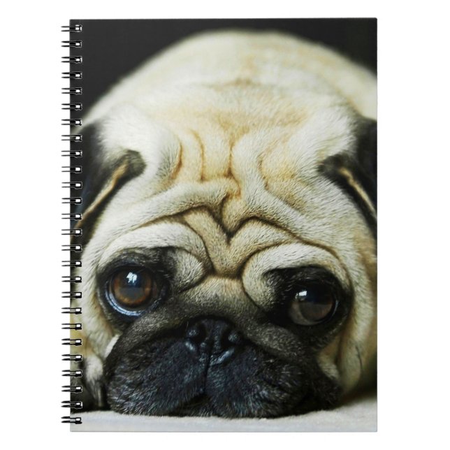 Cute Pug Anteckningsbok (Framsidan)