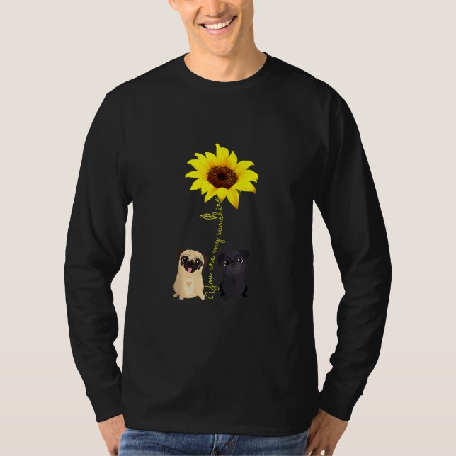 Cute Pug är min solrossolros Mamma Mor Da T Shirt (Framsida)
