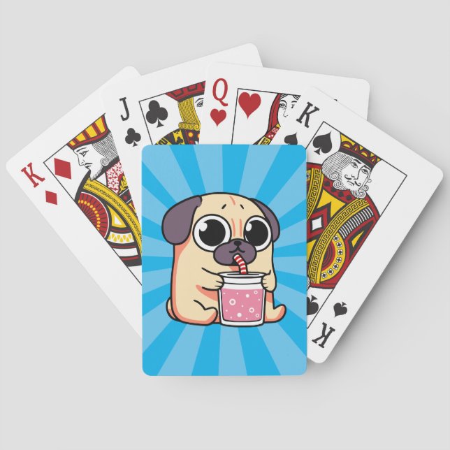 Cute Pug Casinokort (Baksidan)