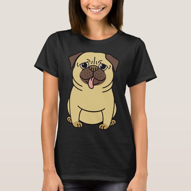 Cute Pug Classic T-Shirt 246 (Framsida)