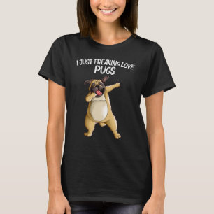 Cute Pug För manar Women Pug Hund Dabbing Pet Dab T Shirt