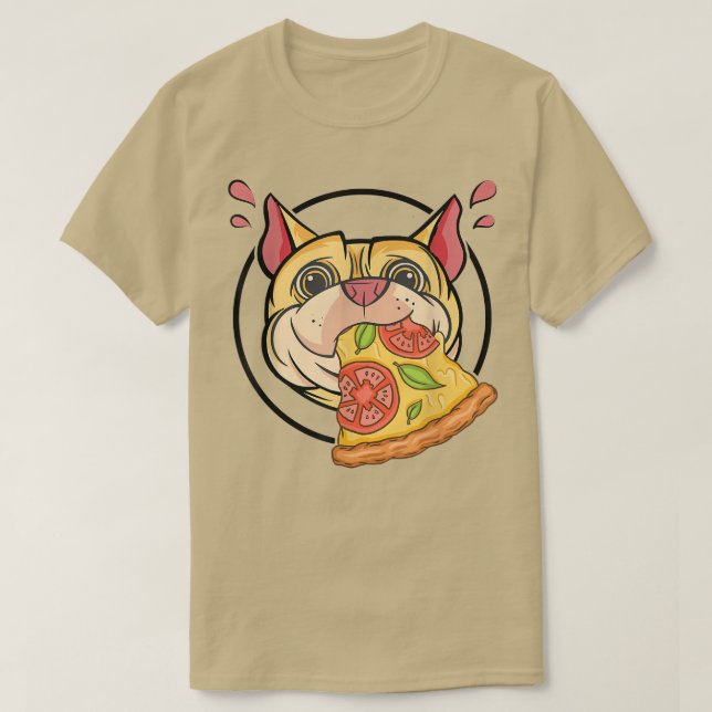 Cute Pug Graphic Pizza Älskare Eating Italy Food P T Shirt (Design framsida)