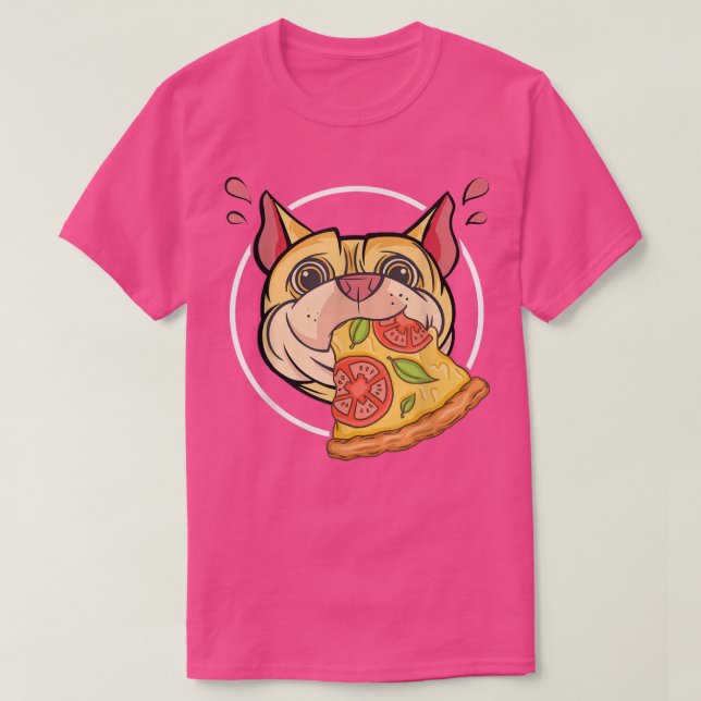 Cute Pug Graphic Pizza Älskare Eating Italy Food P T Shirt (Design framsida)