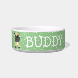 Cute Pug Hund Anpassade Namn Bowl