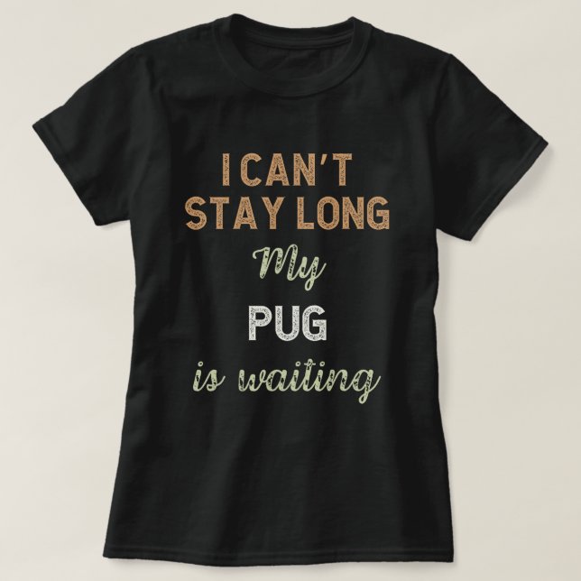Cute Pug Hund aveln Owner Kärlek Puppy T Shirt (Design framsida)