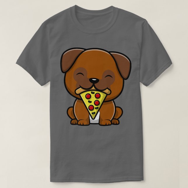 Cute Pug Hund Eating Pizza Funny Foodie Tee Kids  (Design framsida)