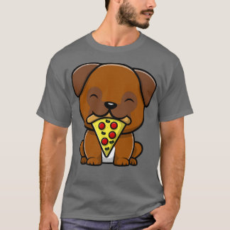 Cute Pug Hund Eating Pizza Funny Foodie Tee Kids 