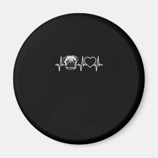 Cute Pug Hund Heartslag Loely Pug Hund Magnet