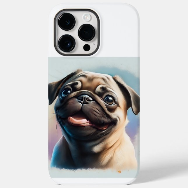Cute pug-hund i telefonväska (Baksida)