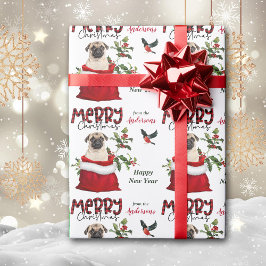 Cute Pug Hund-julklapp Presentpapper