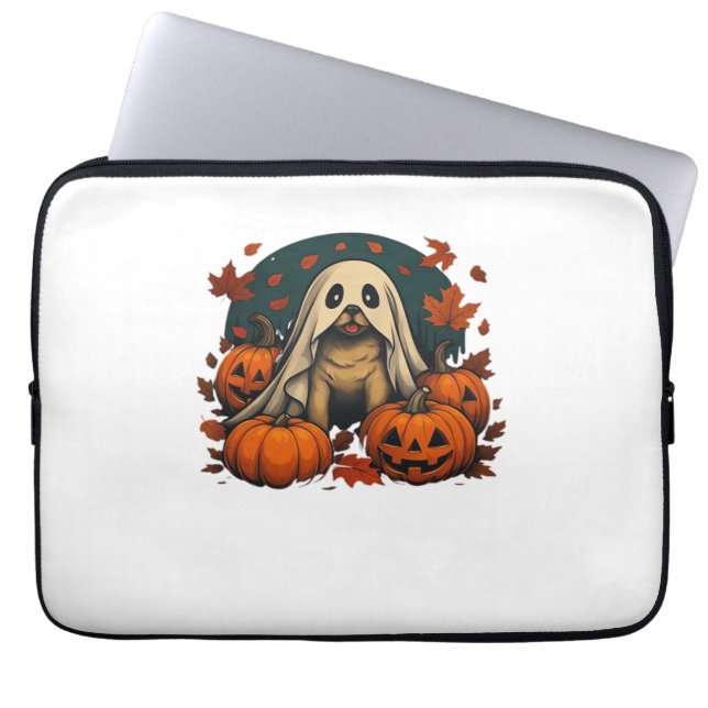Cute Pug-Hund med pumpkins Fall Halloween Classic Laptop Fodral (Framsidan)