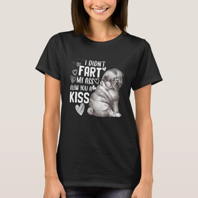 Cute Pug Hund Puppy T Shirt (Framsida)