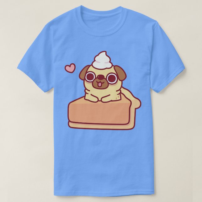 Cute Pug in Pumpkin Paj Funny T Shirt (Design framsida)
