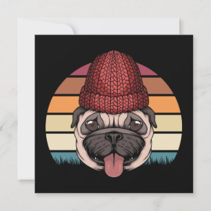 Cute Pug Inbjudningar