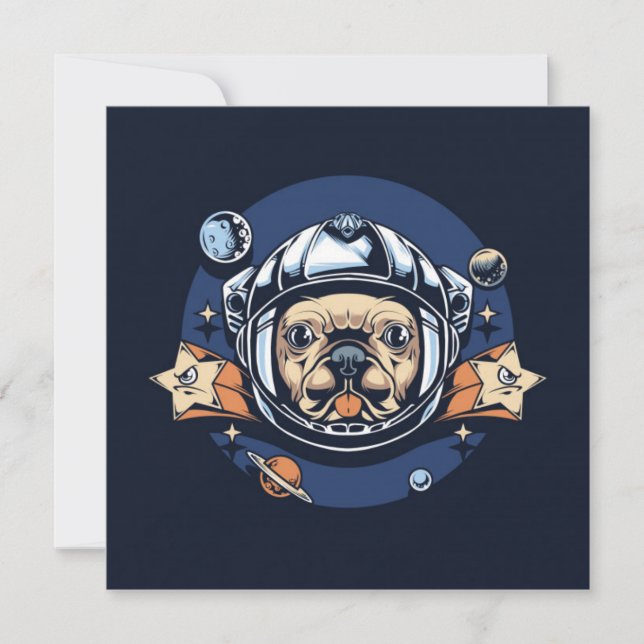 Cute Pug Inbjudningar (Framsida)
