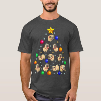 Cute Pug Julgran Ornament för Pug Älskare T Shirt