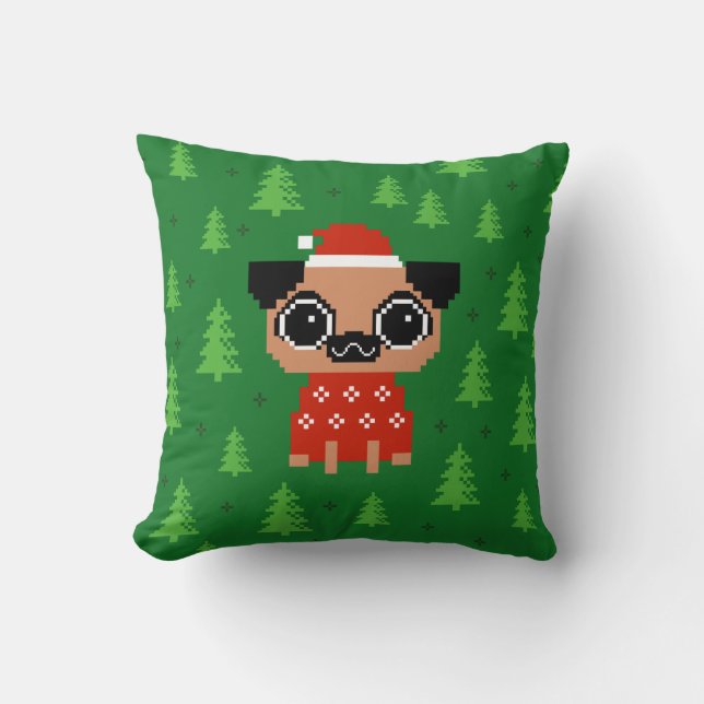 Cute Pug-jultomten, Helgdag, Hund Kudde (Framsida)