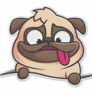 Cute Pug Klistermärken