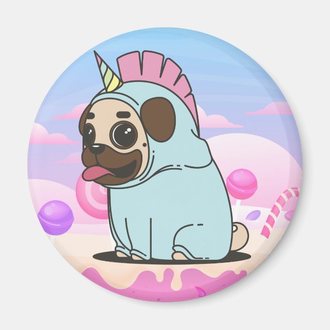 Cute Pug Magnet (Framsidan)