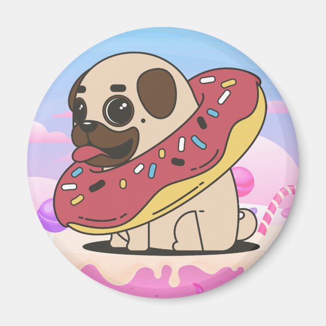 Cute Pug Magnet (Framsidan)