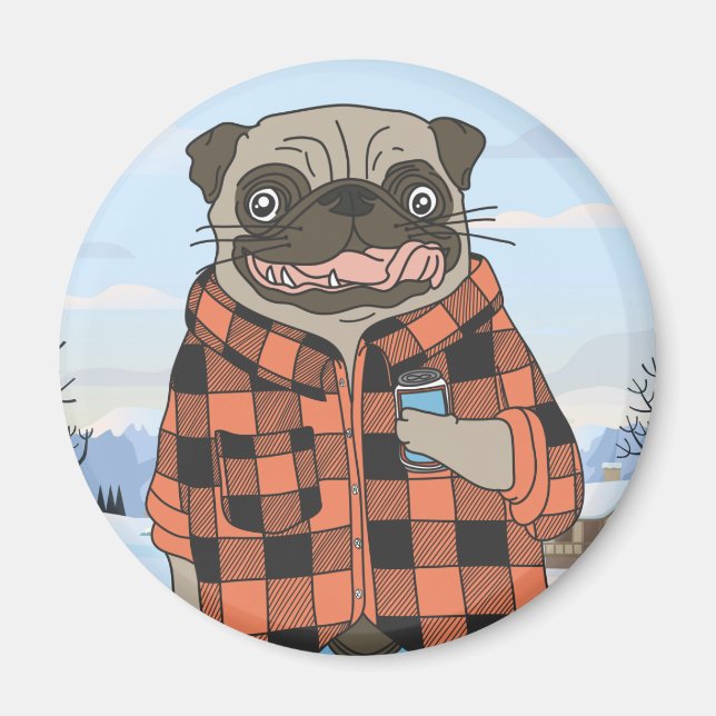 Cute Pug Magnet (Framsidan)