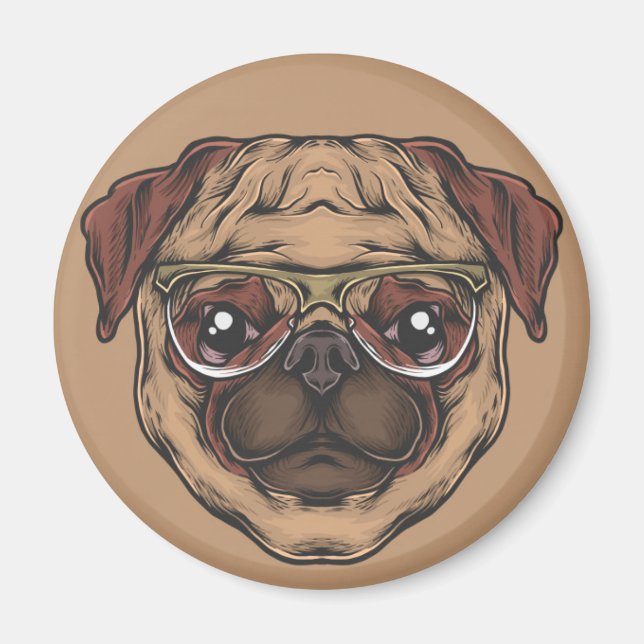 Cute Pug Magnet (Framsidan)