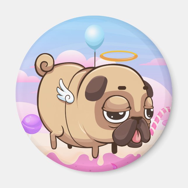 Cute Pug Magnet (Framsidan)