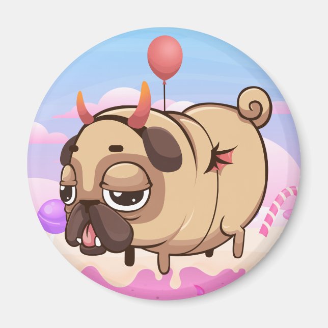 Cute Pug Magnet (Framsidan)