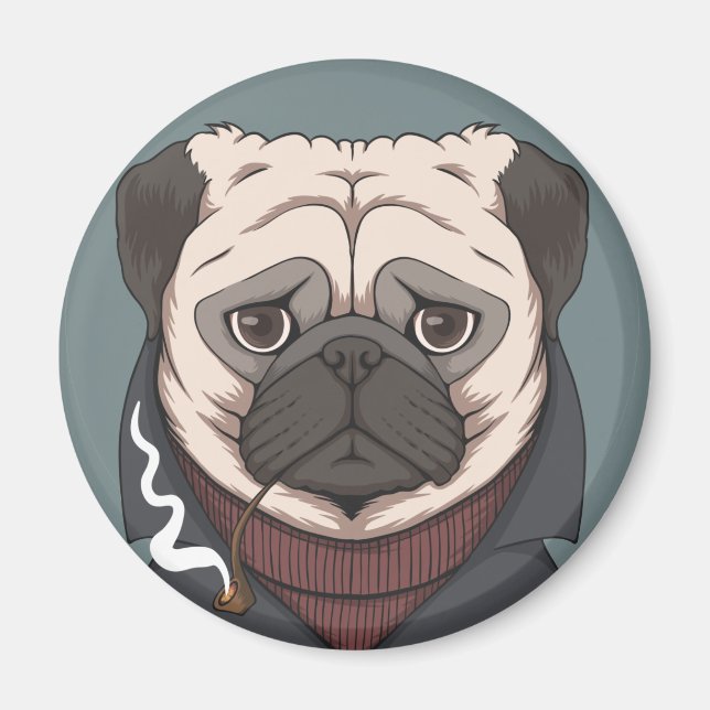 Cute Pug Magnet (Framsidan)