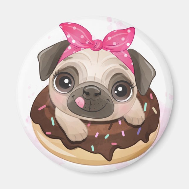 Cute Pug Magnet (Framsidan)
