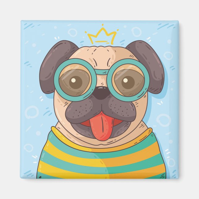 Cute Pug Magnet (Framsidan)