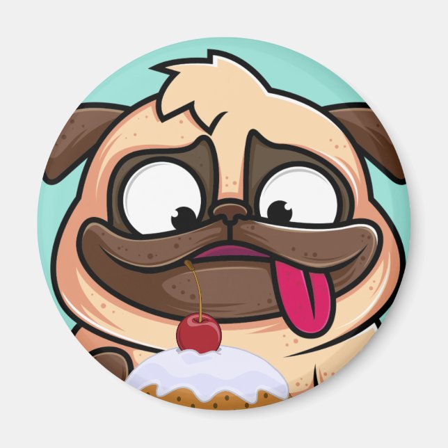Cute Pug Magnet (Framsidan)