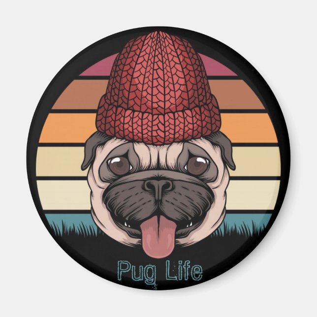 Cute Pug Magnet (Framsidan)