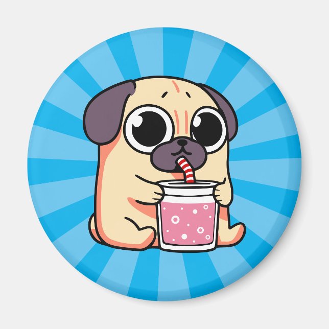 Cute Pug Magnet (Framsidan)