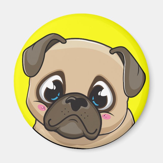 Cute Pug Magnet (Framsidan)
