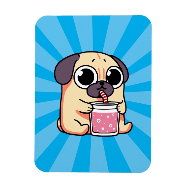 Cute Pug Magnet (Vertikal)