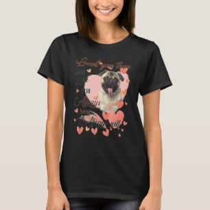 Cute Pug Mamma Hearts Lycklig Mors dag Kärlek Hund T Shirt