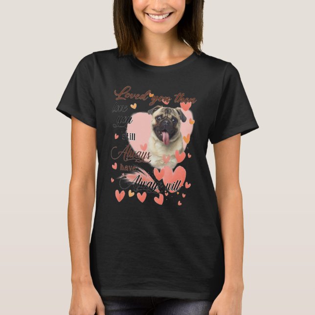 Cute Pug Mamma Hearts Lycklig Mors dag Kärlek Hund T Shirt (Framsida)