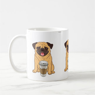 Cute Pug med kaffe Kopp för Hundälskare av Apugy