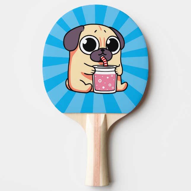 Cute Pug Pingisracket (Framsidan)