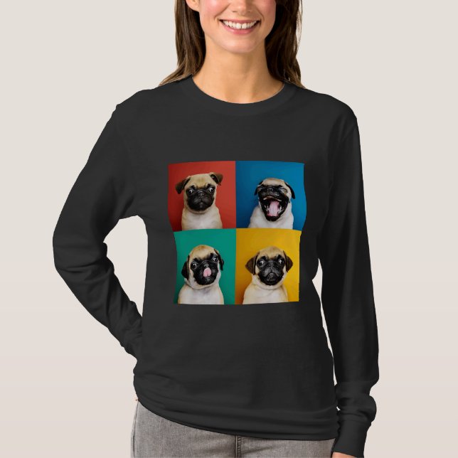 Cute Pug Puppy Classic T-Shirt 690 (Framsida)